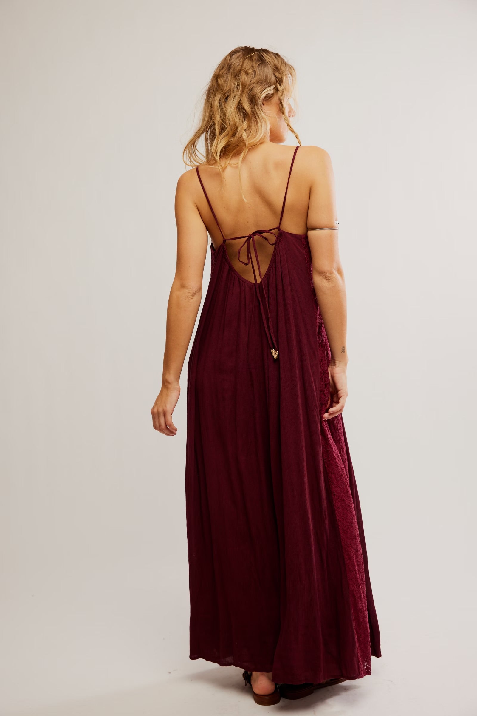 Free People Trail Of Flowers Maxi/Maroon