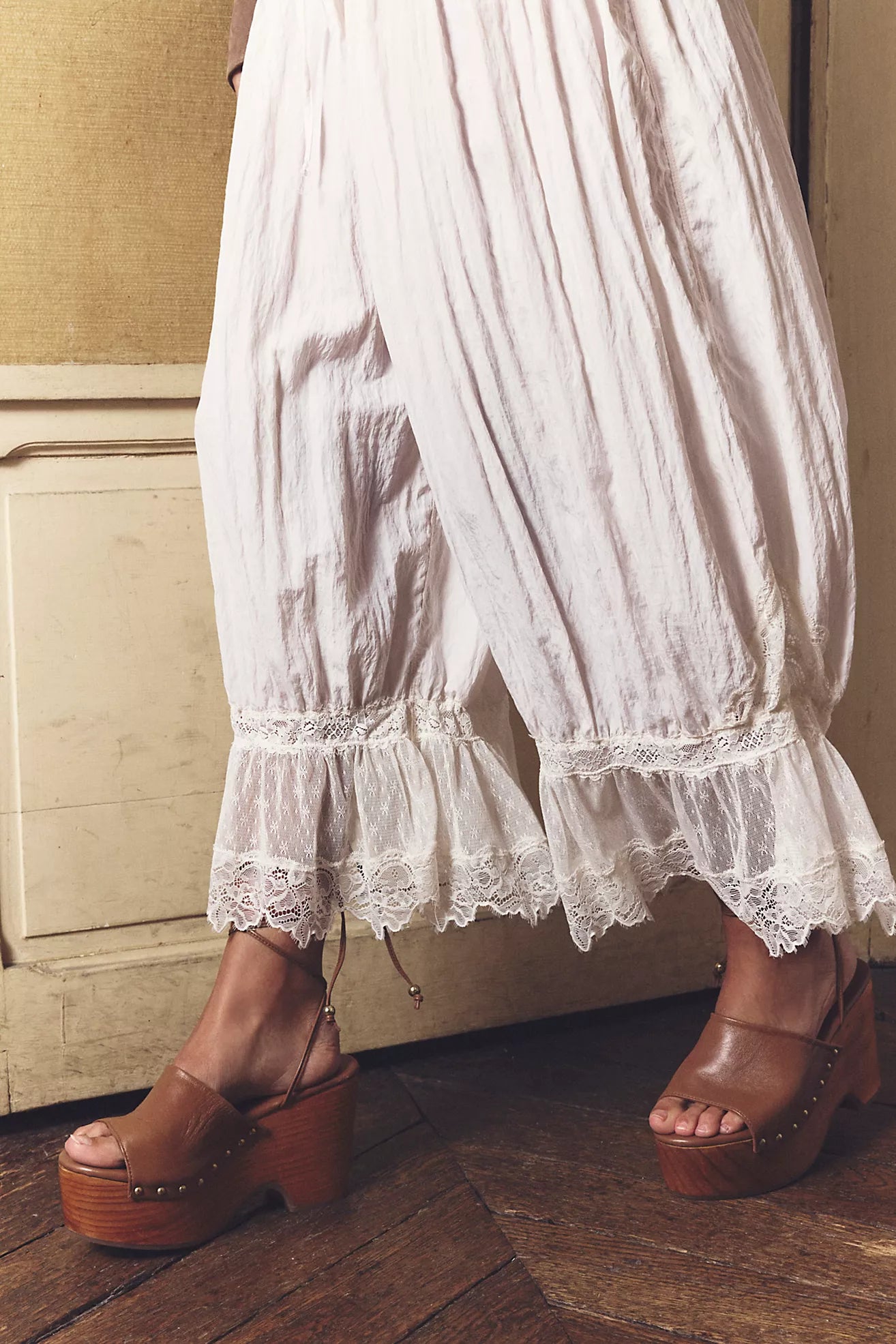 Free People Forever Young Bloomer Pants/White Ayslum