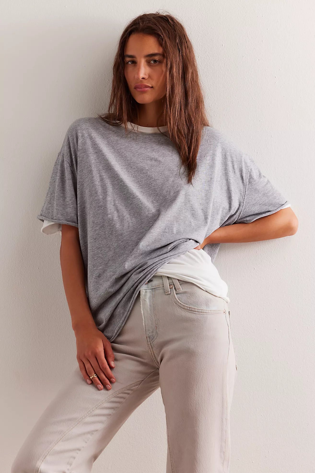 Free People We The Free Nina Tee/Heather Grey