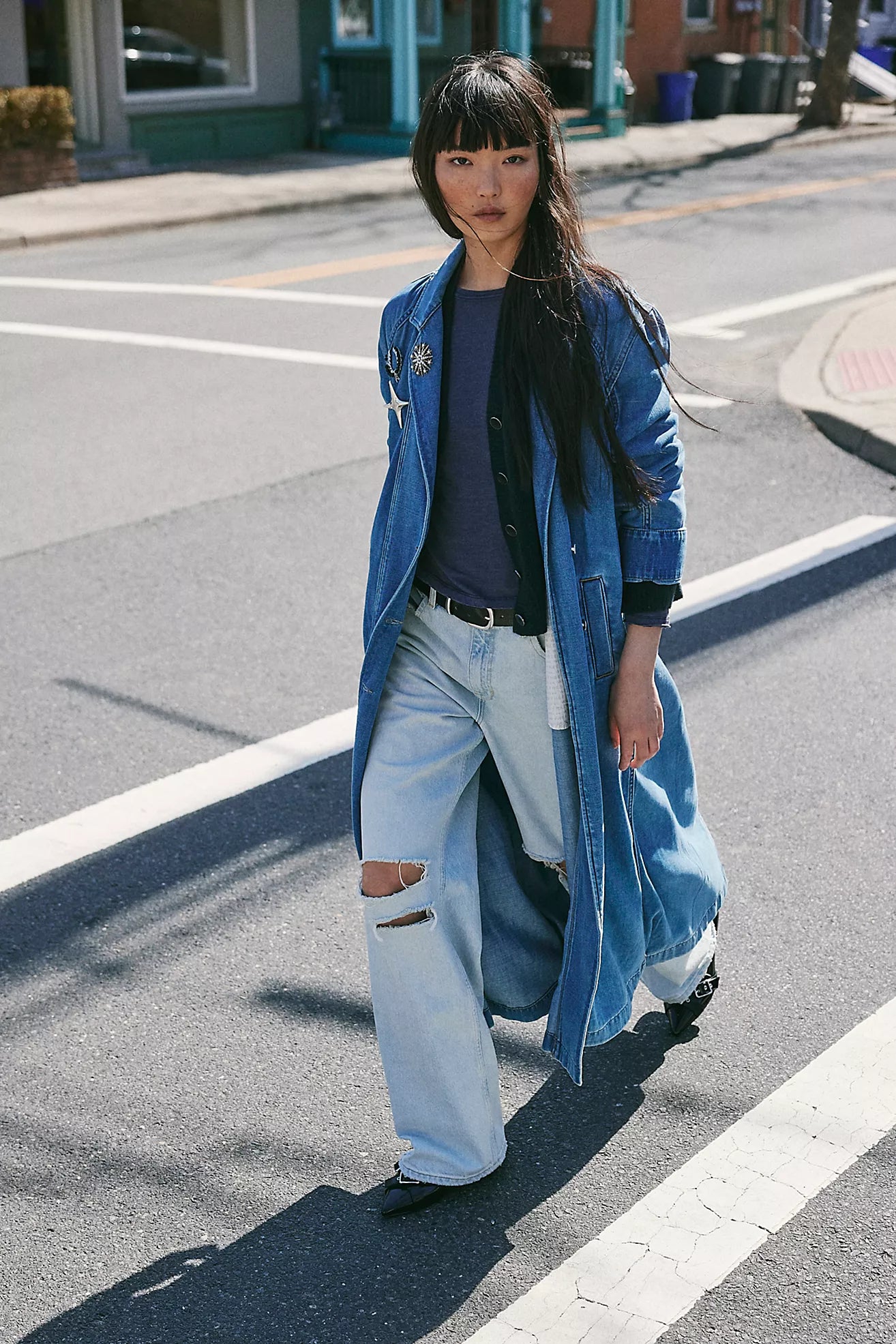Free People We The Free Monique Indigo Duster/Sunlight Blue