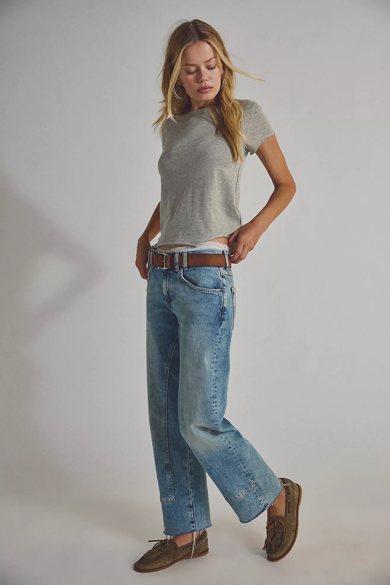 Free People We The Free Risk Taker Mid-Rise Jeans/Mantra