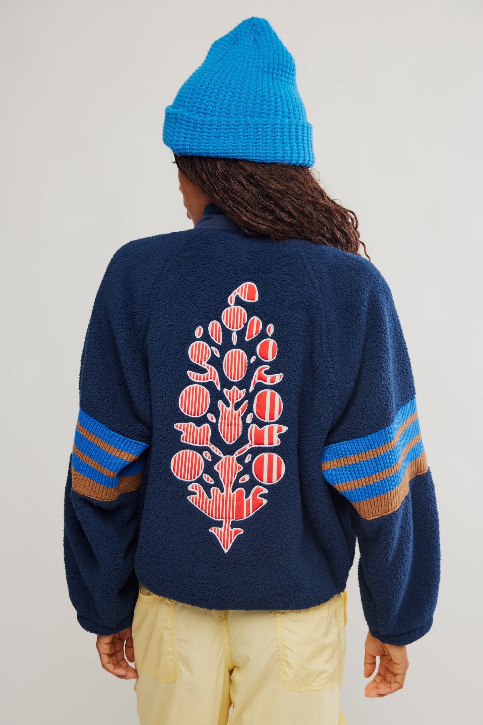 Free People Mountain High Logo Half Zip Fleece/Midnight Moon Combo