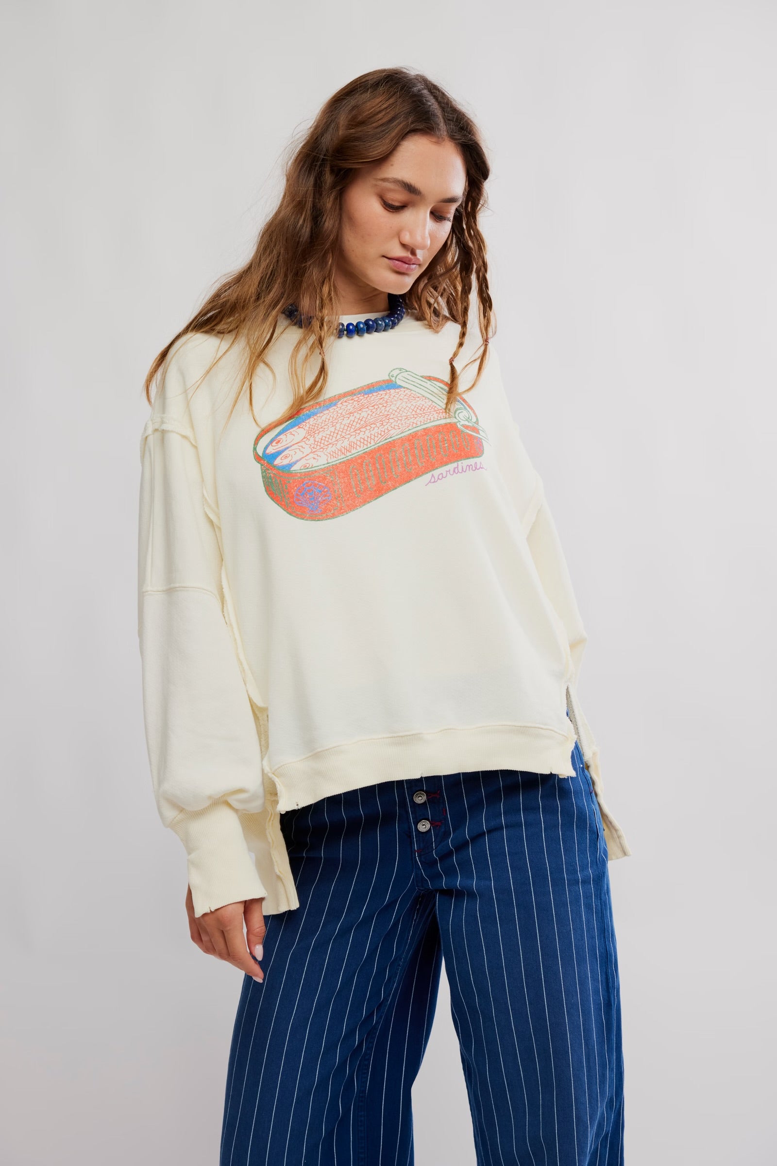 Free People We The Free Graphic Camden Pullover/Sardine
