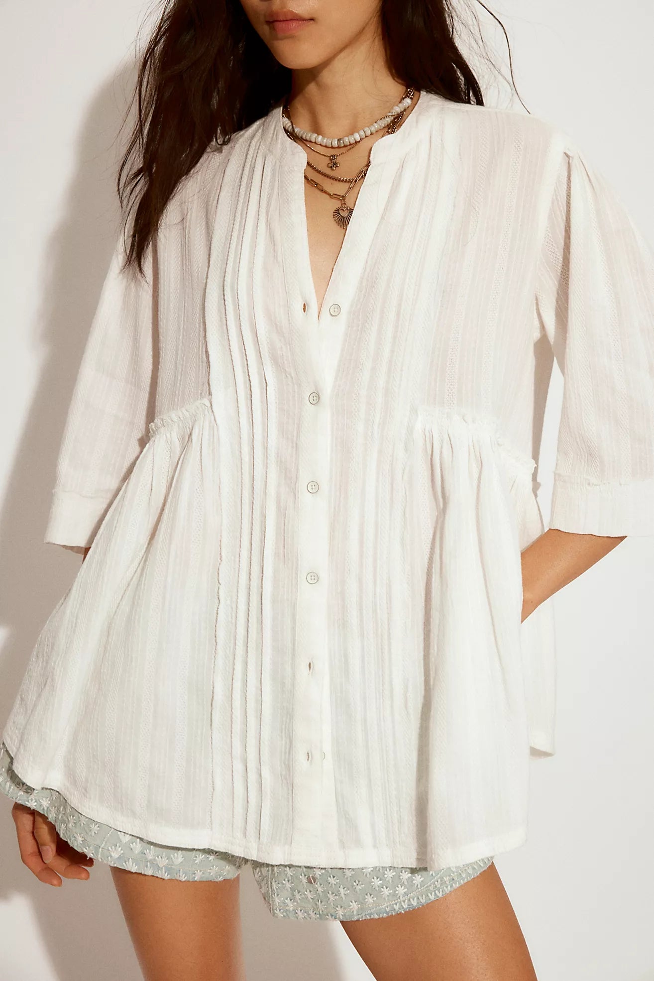 Free People We The Free Willow Button Down/Ivory