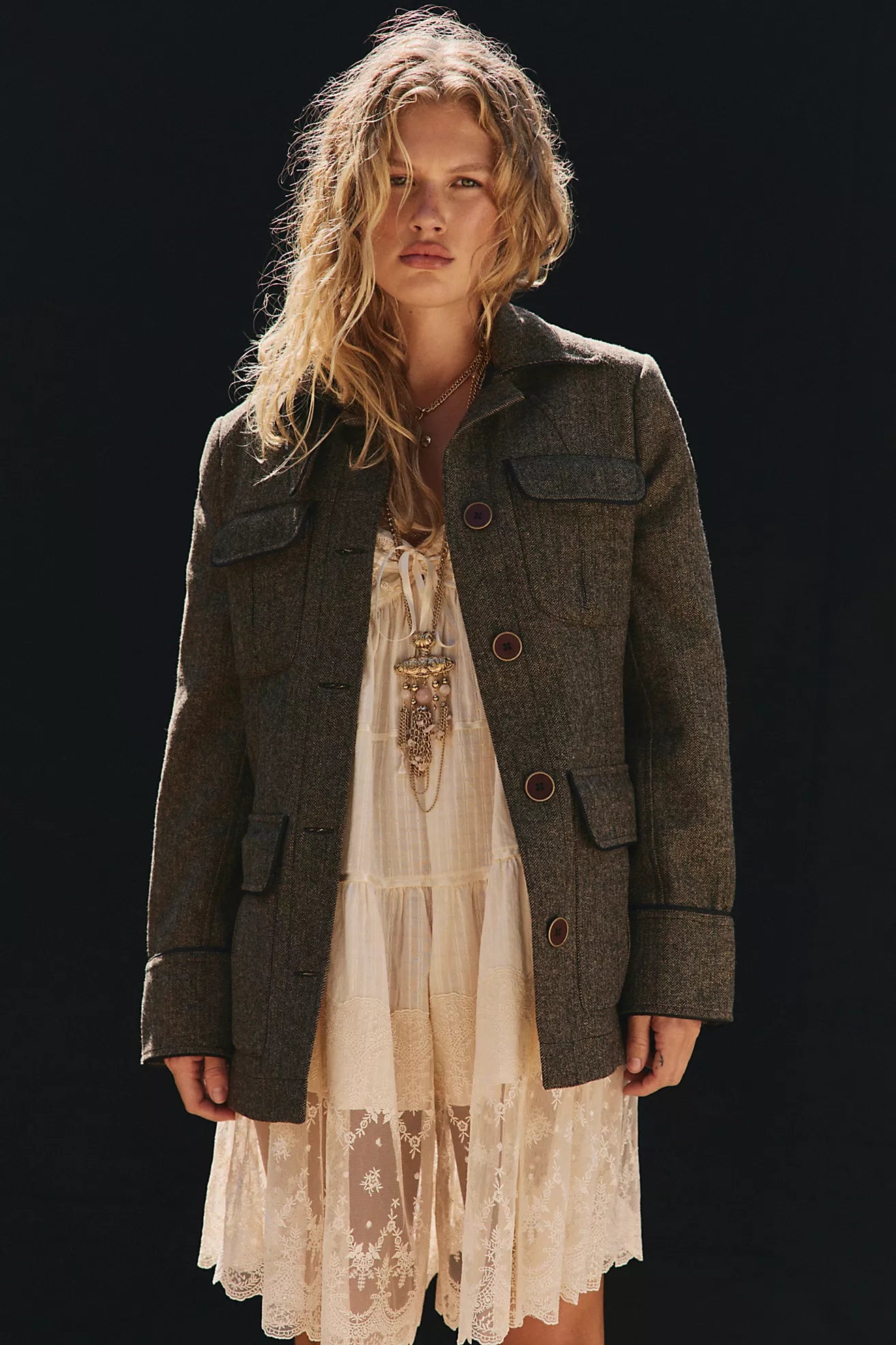 Free People Renaux Officer/ espresso