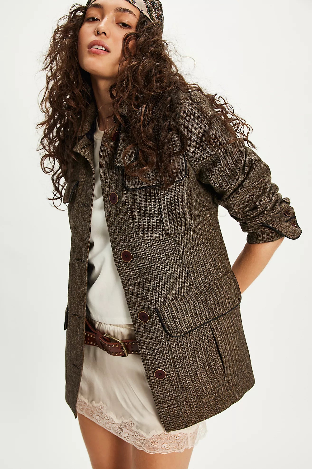 Free People Renaux Officer/ espresso
