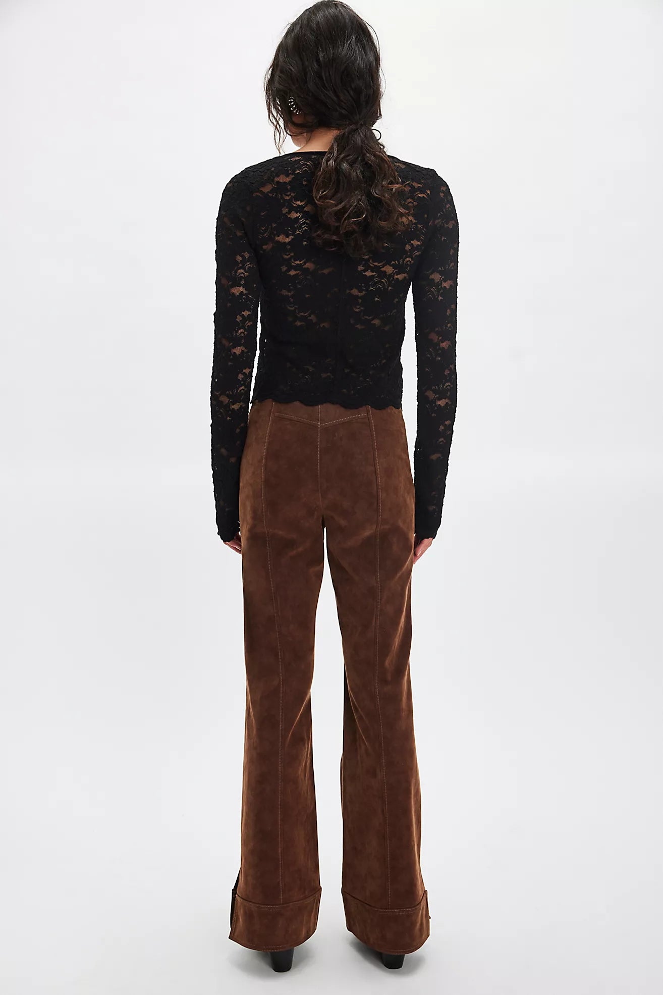 Free PeopleWe The Free Glow Up Vegan Suede Pants/ Shaved Chocolate