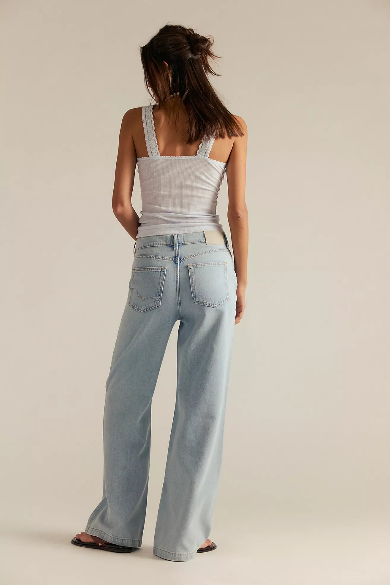 Free People We The Free Stride Straight 'n Wide Jeans/Roam Free