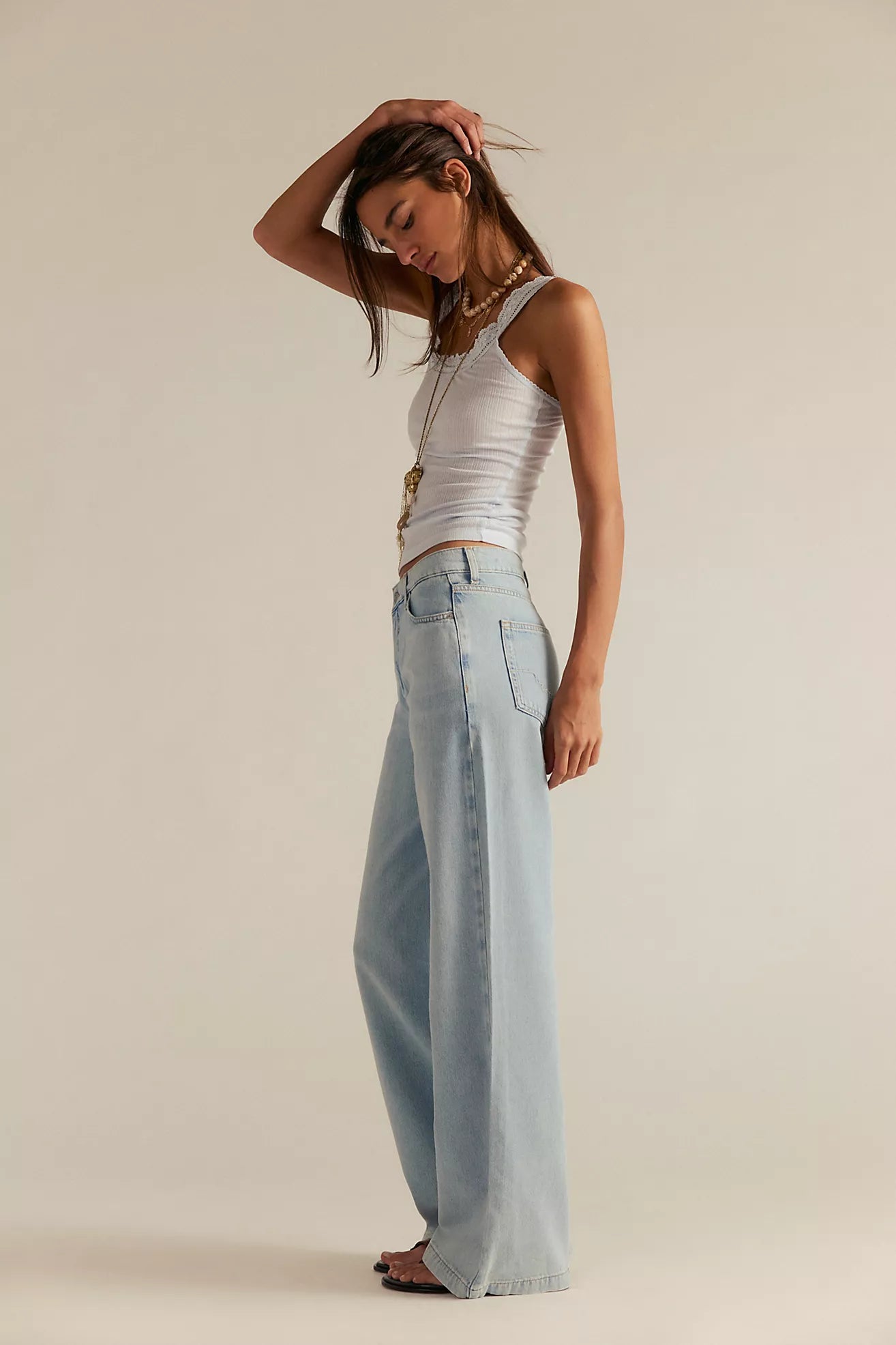 Free People We The Free Stride Straight 'n Wide Jeans/Roam Free
