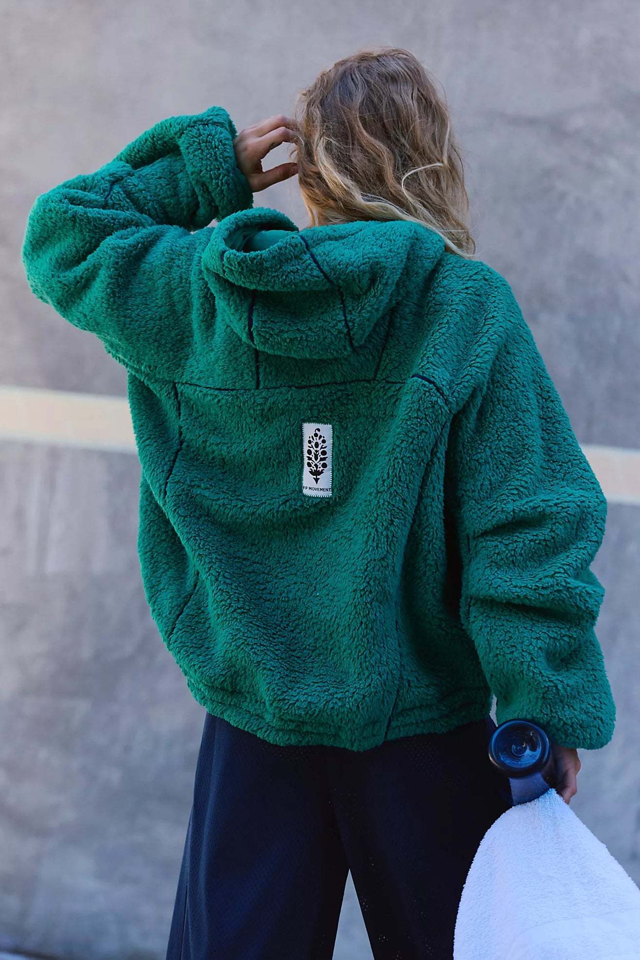 Free People Free Flow Fleece/Green Glow