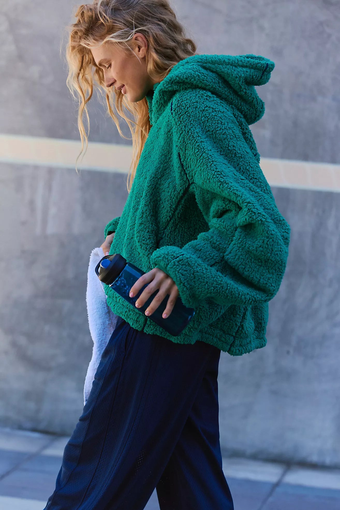 Free People Free Flow Fleece/Green Glow