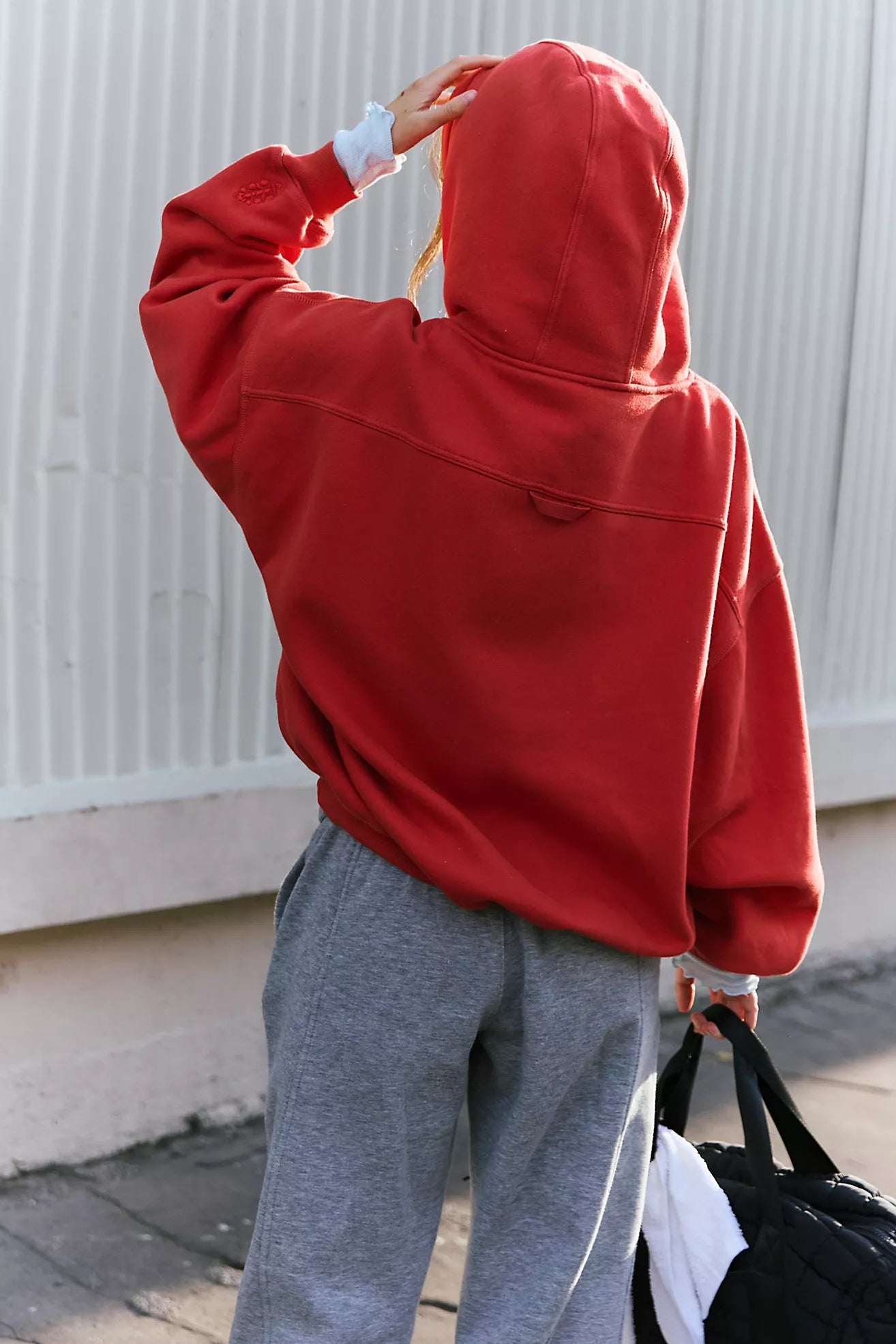 Free People Final Call Logo Hoodie/Cranberry