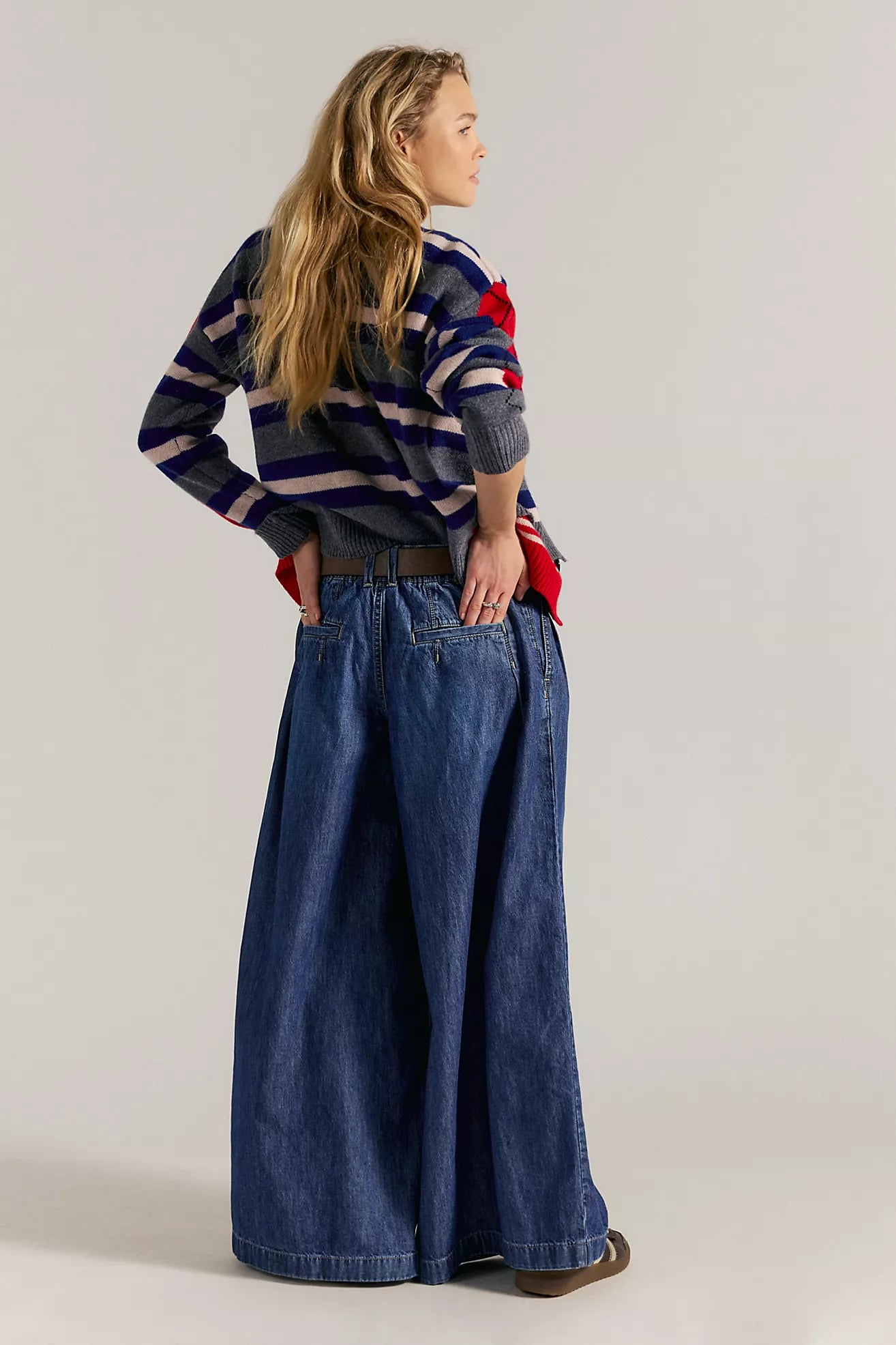 Free People We The Free Scout Wide-Leg Jeans/Deep indigo