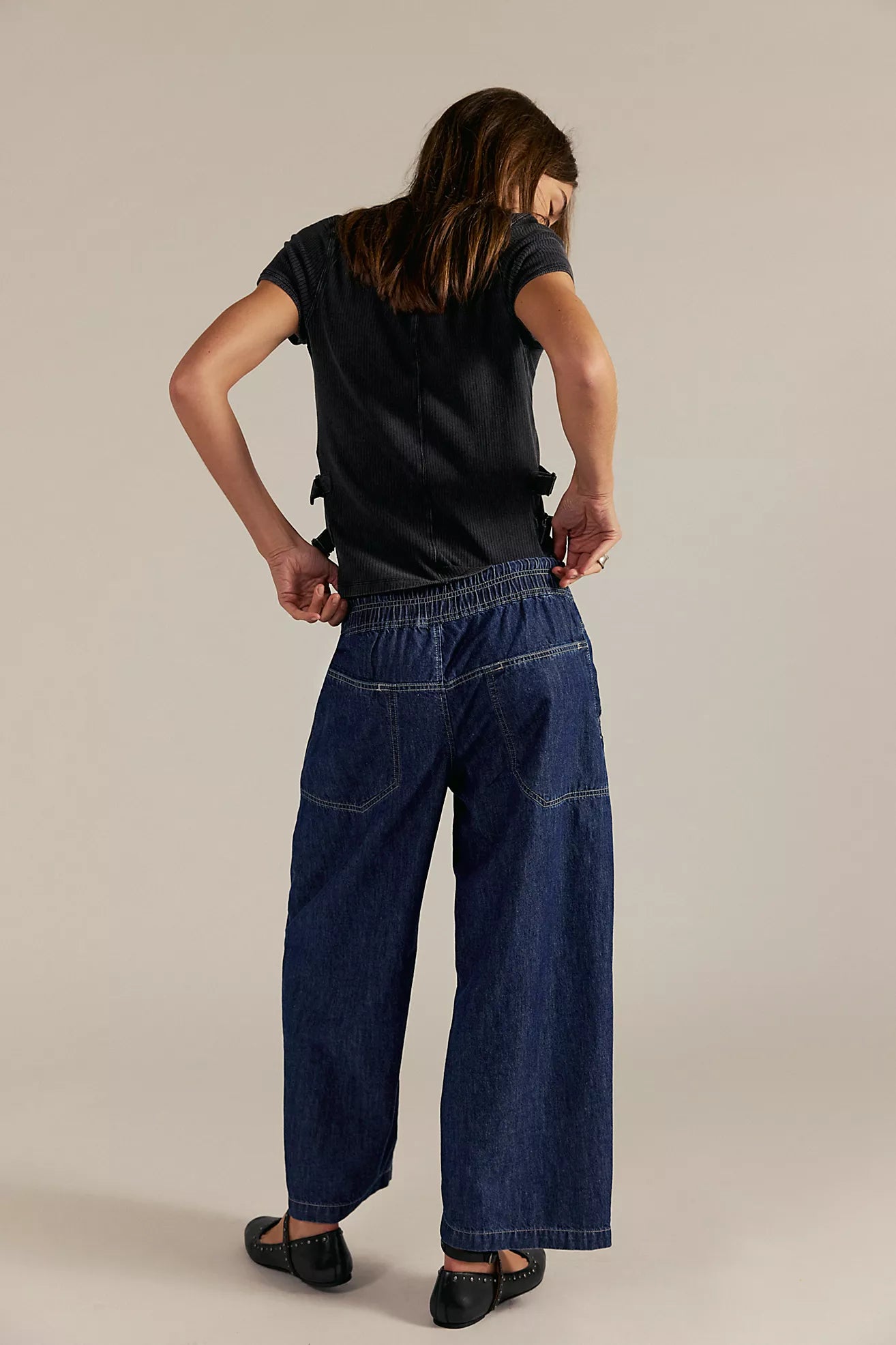 Free People We The Free Easy Peasy Pull-On Jeans/Navy