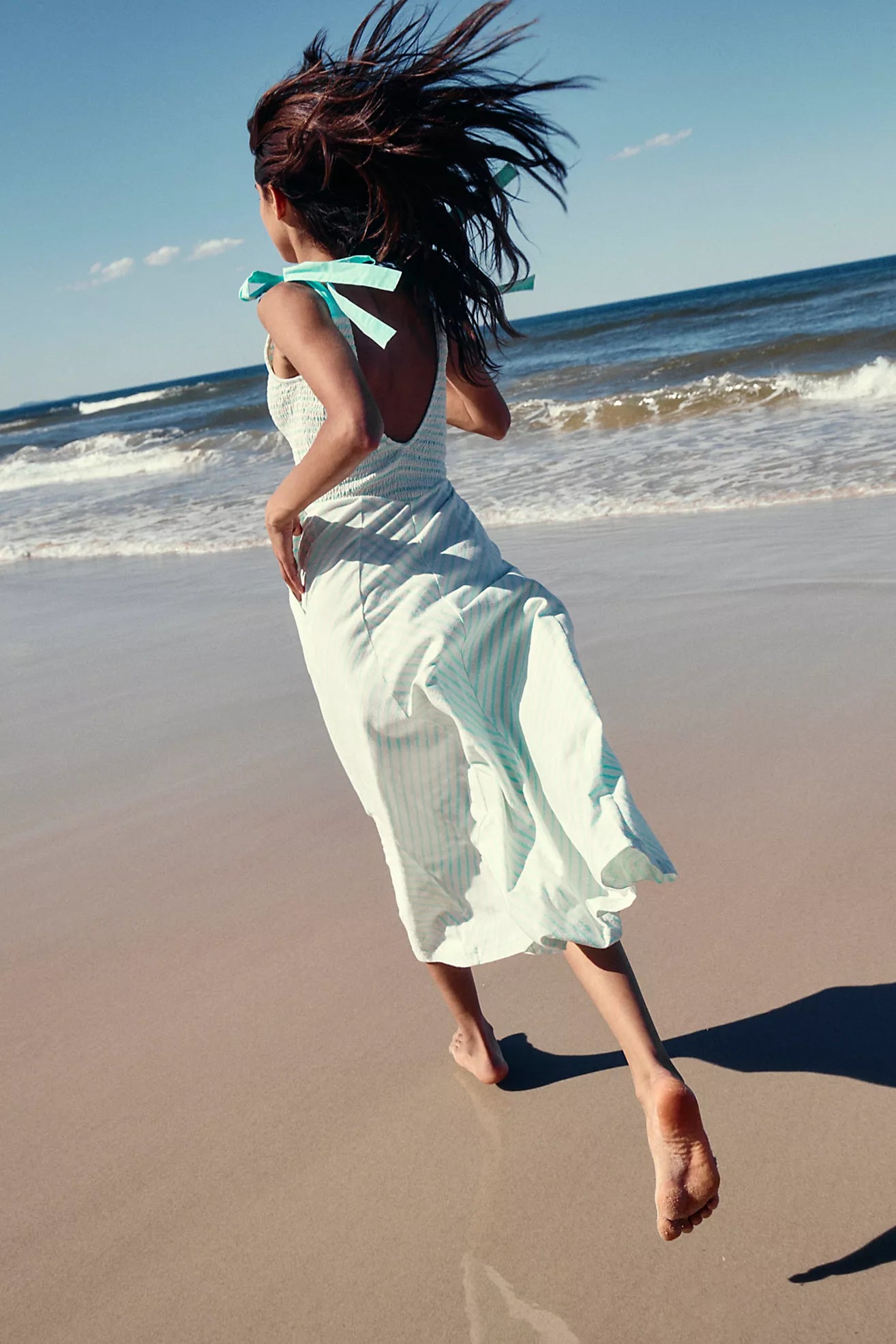 Free People Cecelia Midi Dress/Bay Combo